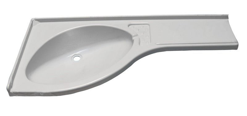 Raft lavoar coltar dreapta alb 840x375x150mm - EVONomad