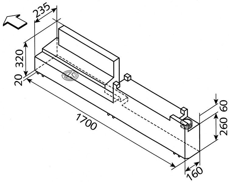 Rezervor apa MB Sprinter / VW LT din anul model 1997 - 54 l - EVONomad