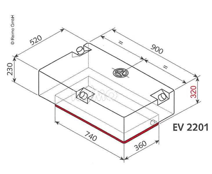 Rezervor de apa EV - 2201 - 124l - EVONomad