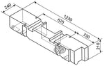 Rezervor de apa pentru Volkswagen T4 1990 - 2003 - 53 l - EV 1104 - EVONomad