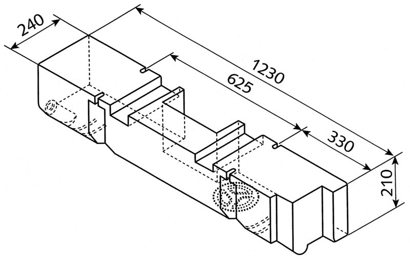 Rezervor de apa pentru Volkswagen T4 1990 - 2003 - 53 l - EV 1104 - EVONomad