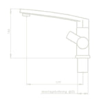 Robinet de apa CONTUR S - inaltime duza 156 mm - EVONomad