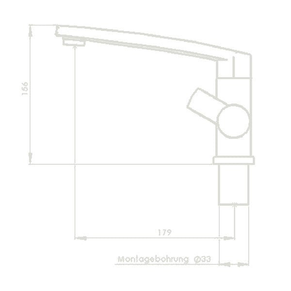 Robinet de apa CONTUR S - inaltime duza 156 mm - EVONomad