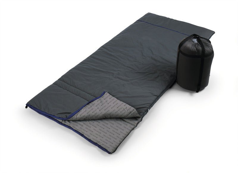 Sac de dormit Holiday Travel 210 x 90cm gri/albastru inchis - EVONomad