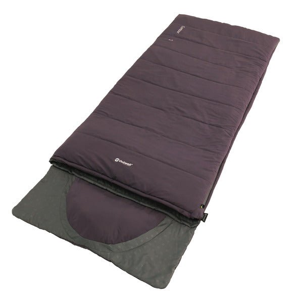 Sac de dormit patura Contour Dark Purple, 220x85cm, perna integrata - EVONomad