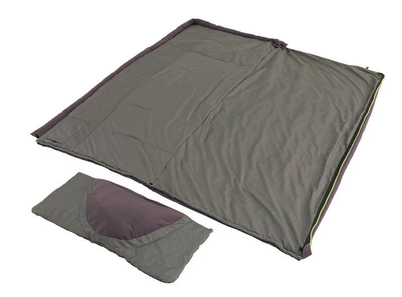 Sac de dormit patura Contour Dark Purple, 220x85cm, perna integrata - EVONomad