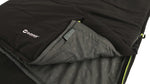 Sac de dormit patura Contour negru, 220x85cm, perna integrata - EVONomad