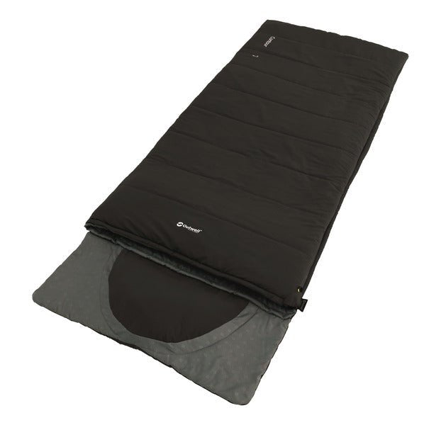 Sac de dormit patura Contour negru, 220x85cm, perna integrata - EVONomad