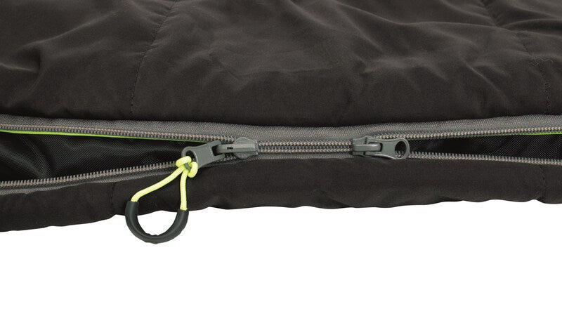 Sac de dormit patura Contour negru, 220x85cm, perna integrata - EVONomad