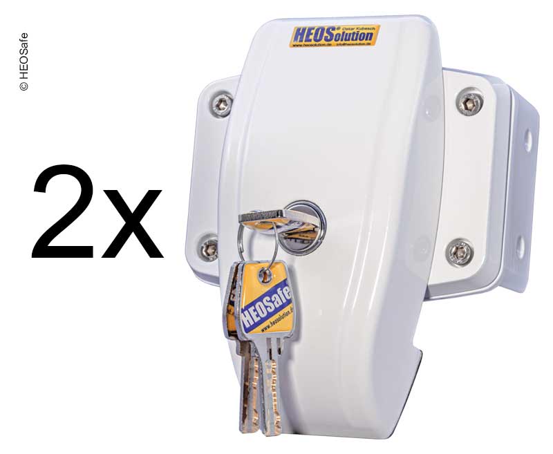 Securitate usi HEOSafe set de 2 albe - EVONomad