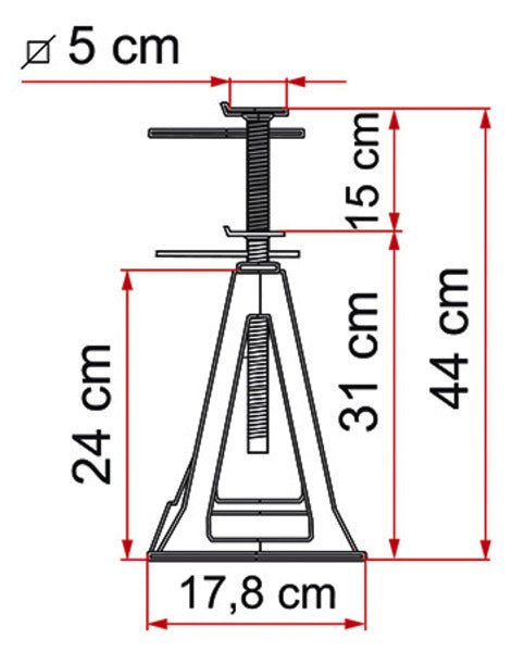 Set cadru suport pentru rulota din plastic set de 4 - EVONomad