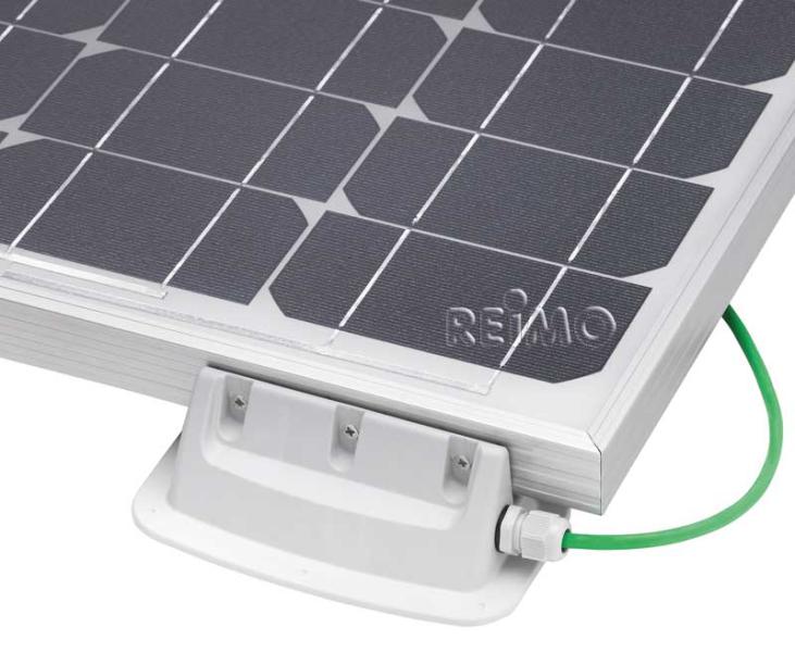 Set de fixare solar, set de 4 cu conducta de acoperis integrata, gri - EVONomad