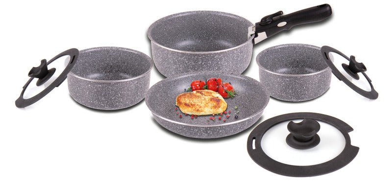 Set oale din aluminiu Camp4 cu maner detasabil - 8 bucati - EVONomad