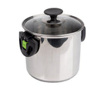 Set oale din inox Camp4 6 piese - cu manere pliabile si capac din sticla - EVONomad