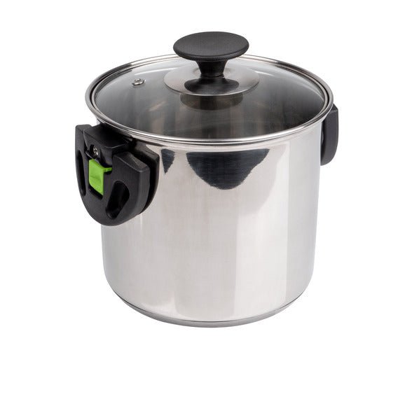 Set oale din inox Camp4 6 piese - cu manere pliabile si capac din sticla - EVONomad