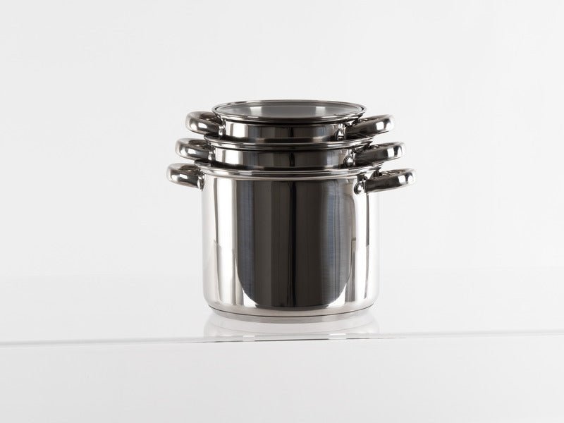 Set oale din inox Camp4 cu capac din sticla - 6 bucati - EVONomad