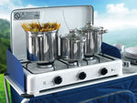 Set oale din inox Camp4 cu capac din sticla - 6 bucati - EVONomad