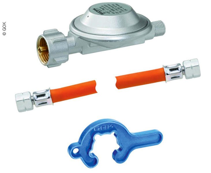 Set racord/conversie pentru gratare cu filet AG 1/4 LH - 50 mbar - EVONomad