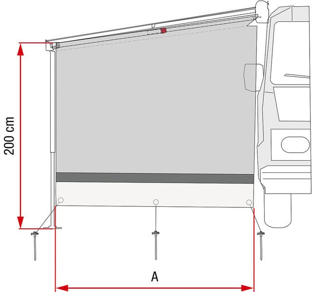 Side Sun Block - Perete lateral pentru Marchiza - EVONomad