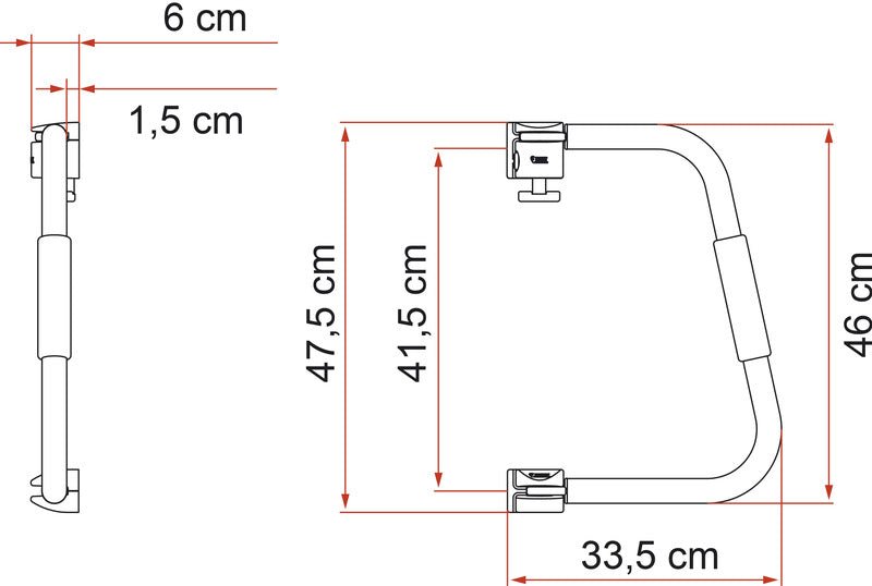 Siguranta usa 46 cm - maner de intrare - EVONomad