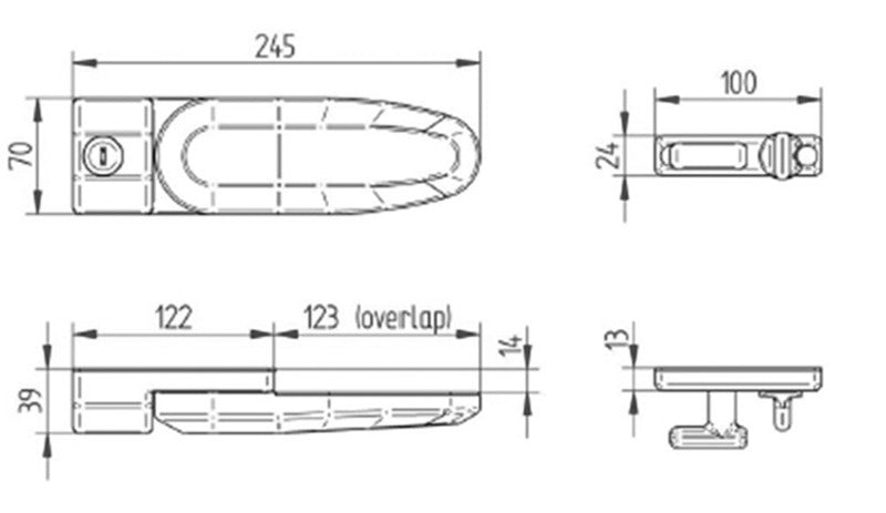 Siguranta usii Inside - Out Lock G2; pentru usile caroseriei - EVONomad