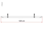 Sina de biciclete Rail Quick Pro 128 cm - neagra - EVONomad