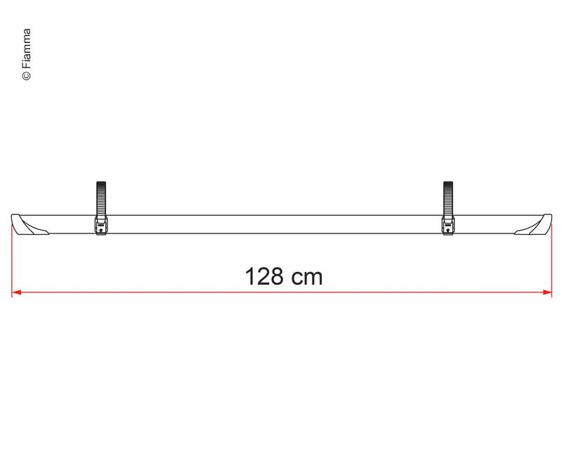 Sina de biciclete Rail Quick Pro 128 cm - neagra - EVONomad