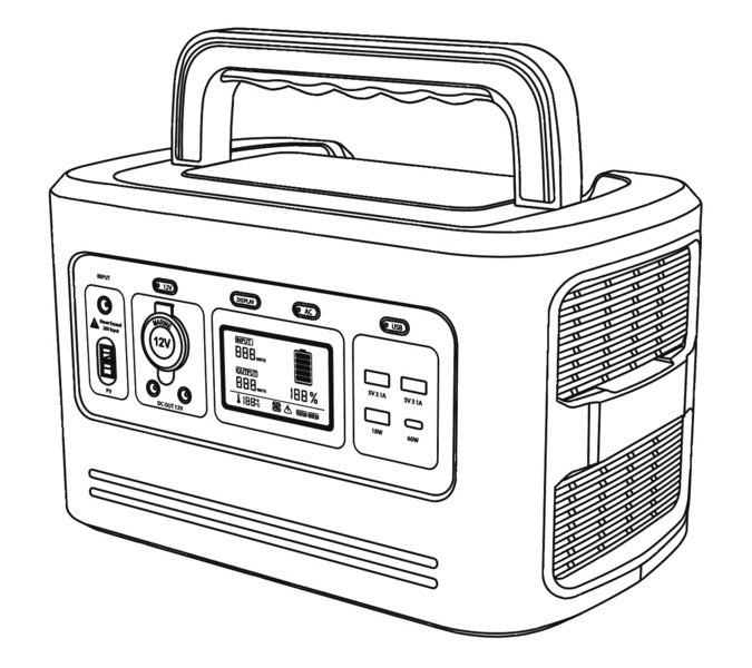 Statie portabila completa, mobila, cu acumulator LiFePo4 - Lith PowerUnit 48 Ah - EVONomad