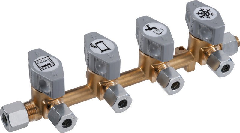 Supapa de inchidere cu 4 cai cu inchidere rapida pentru conducta de gaz de 8 mm - EVONomad