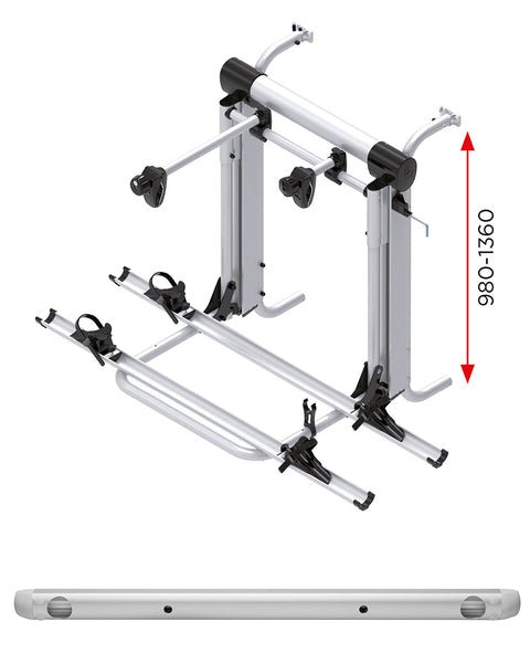 Suport de biciclete Bike - Lift Standard Rail pentru 2 biciclete electrice sau 3 biciclete de pana la 60 kg - EVONomad