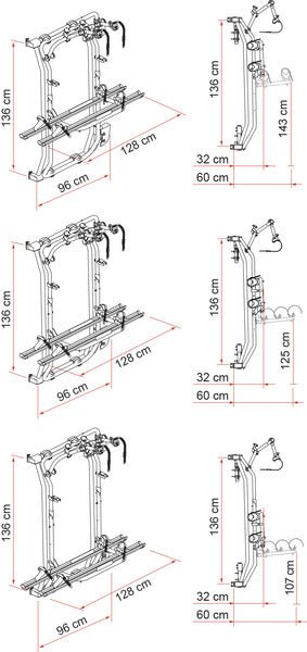 Suport de biciclete Carry Bike Frame pentru Fiat Ducato si VW Crafter - negru si argintiu - EVONomad