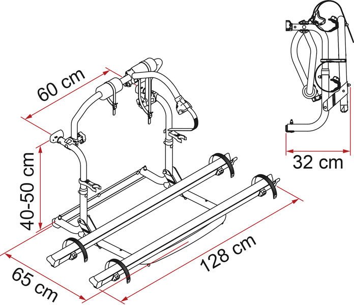 Suport spate Carry Bike CL pentru 2 biciclete - EVONomad