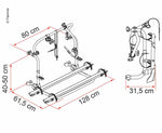 Suport spate din aluminiu Carry - Bike L80 pentru 2 biciclete - EVONomad