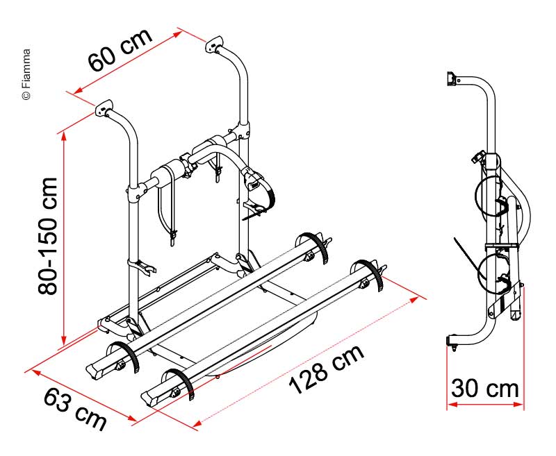 Suport spate Fiamma Carry Bike UL pentru 2 biciclete, albastru - EVONomad