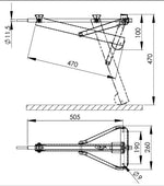 Suporturi AL - KO push - in normale 800 kg, dimensiune de instalare 505 - EVONomad