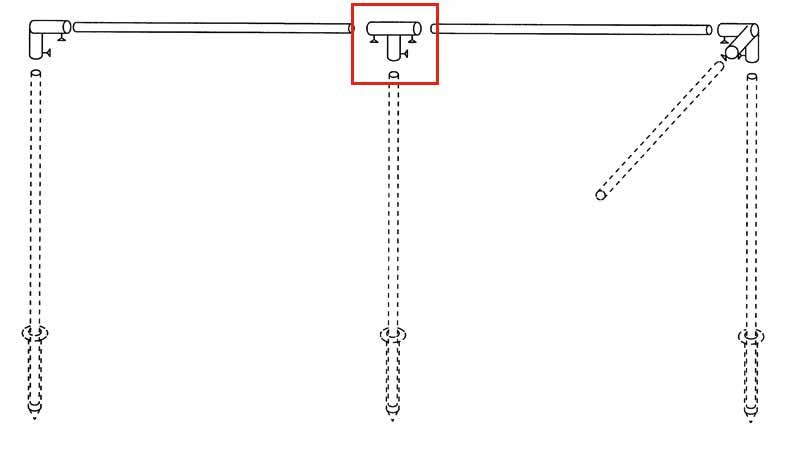 Tija de protectie impotriva vantului Piesa in T, otel - EVONomad