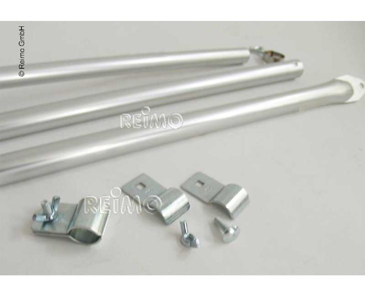 Tija de tensionare curbata 210 - 275cm aluminiu Ø25mm 3 piese - EVONomad