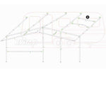 Tija de tensionare/tija suport acoperis aluminiu 120 - 200cm, 2 piese - EVONomad