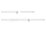 Tija de tensionare/tija suport acoperis aluminiu 170 - 250cm, 3 piese - EVONomad