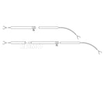 Tija de tensionare/tija suport acoperis otel 80 - 115cm, 2 piese - EVONomad