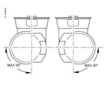Toaleta caseta C262 - CWE, spalare electrica, vas WC ceramic, alb - EVONomad