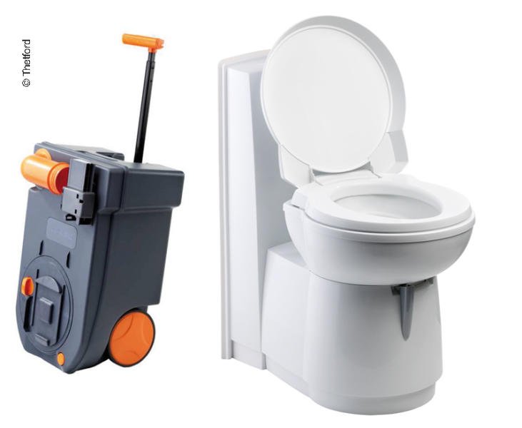 Toaleta caseta C263 - S, spalare electrica, ceramica alba - EVONomad