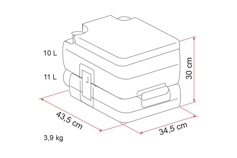 Toaleta de camping Bi - Pot 30 - Mica - EVONomad
