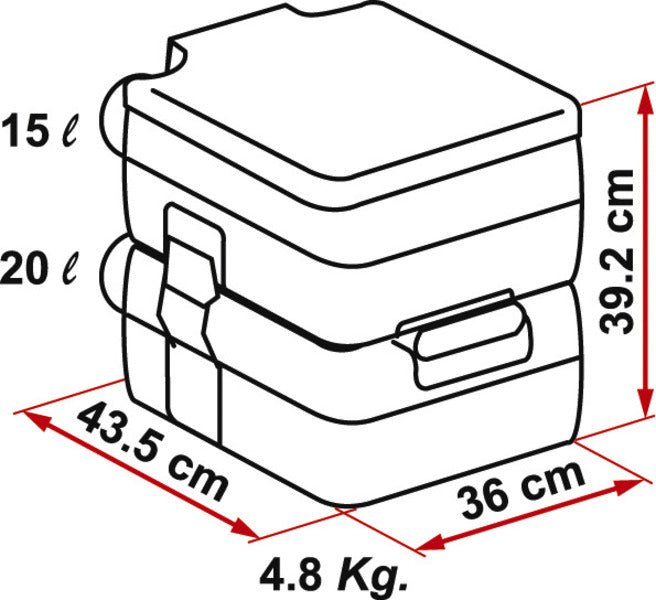 Toaleta de camping Fiamma Bi Pot 39 - EVONomad