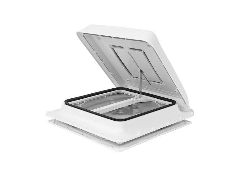 Trapa manivela 12 V Turbo - Vent Premium - 40 x 40 cm - Capac Alb - EVONomad