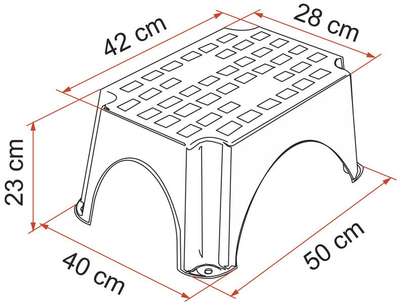 Treapta de intrare din plastic Platinum Fiamma - EVONomad