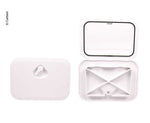 Usa de vizitare acces Rulota cu lacat alb, 2 bare de blocare 606x353mm - EVONomad