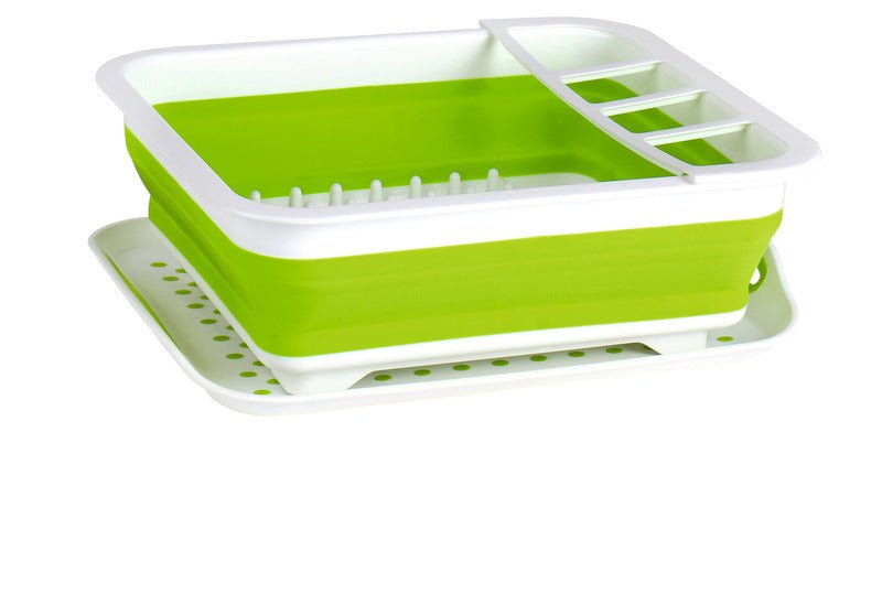 Uscator de vase din silicon - 37 x 31 x 6/13 cm - alb/lai - EVONomad