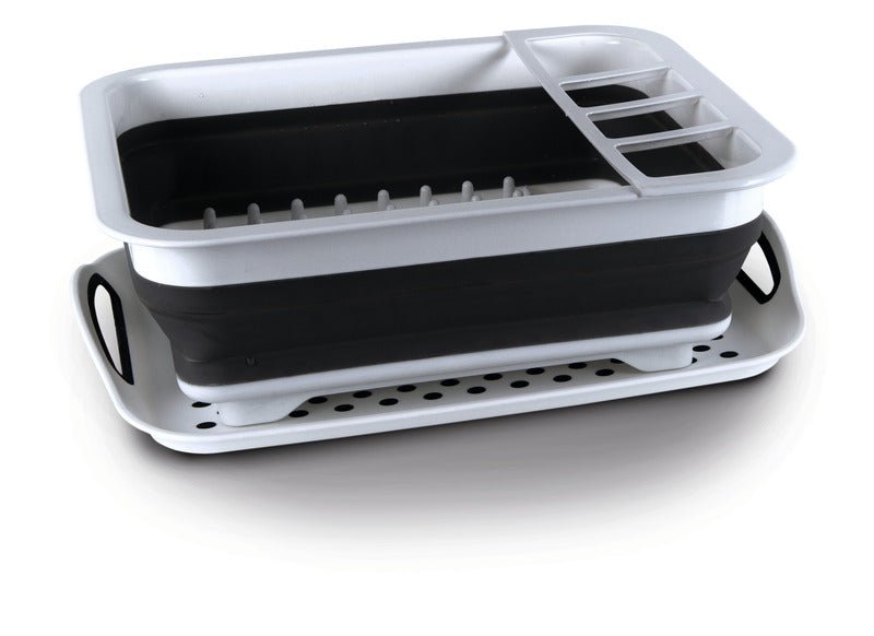 Uscator de vase din silicon - alb/negru - EVONomad