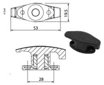 Zavor usa - 53 x 19,5 mm - Negru - EVONomad